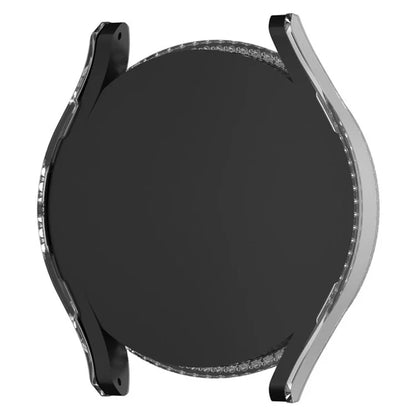 For Samsung Galaxy Watch7 44mm PC Watch Case Rhinestone Decor Hollow-Out Cover