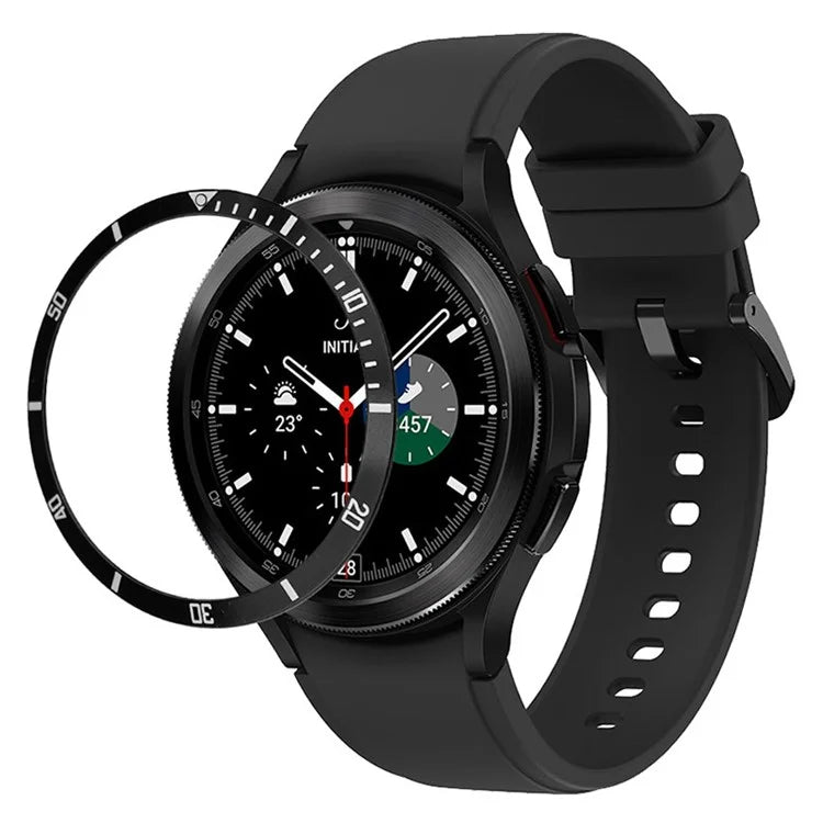 For Samsung Galaxy Watch7  /  Watch6  /  Watch5  /  Watch4  /  40mm Watch Bezel Ring Zinc Alloy Dial Bezel Adhesive Frame Ring Cover
