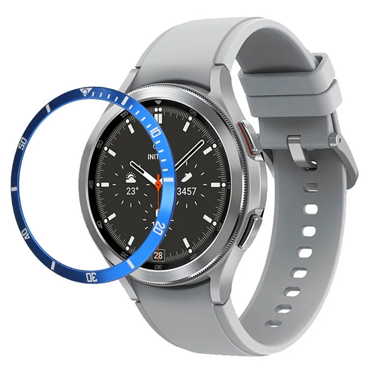 For Samsung Galaxy Watch7  /  Watch6  /  Watch5  /  Watch4  /  40mm Watch Bezel Ring Zinc Alloy Dial Bezel Adhesive Frame Ring Cover