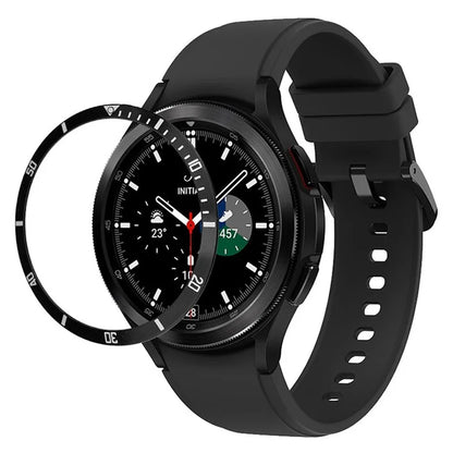 For Samsung Galaxy Watch7  /  Watch6  /  Watch5  /  Watch4  /  44mm Watch Bezel Ring Zinc Alloy Dial Bezel Adhesive Frame Ring Cover