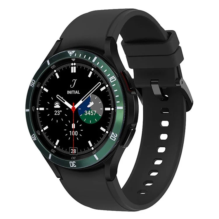 For Samsung Galaxy Watch7  /  Watch6  /  Watch5  /  Watch4  /  44mm Watch Bezel Ring Zinc Alloy Dial Bezel Adhesive Frame Ring Cover