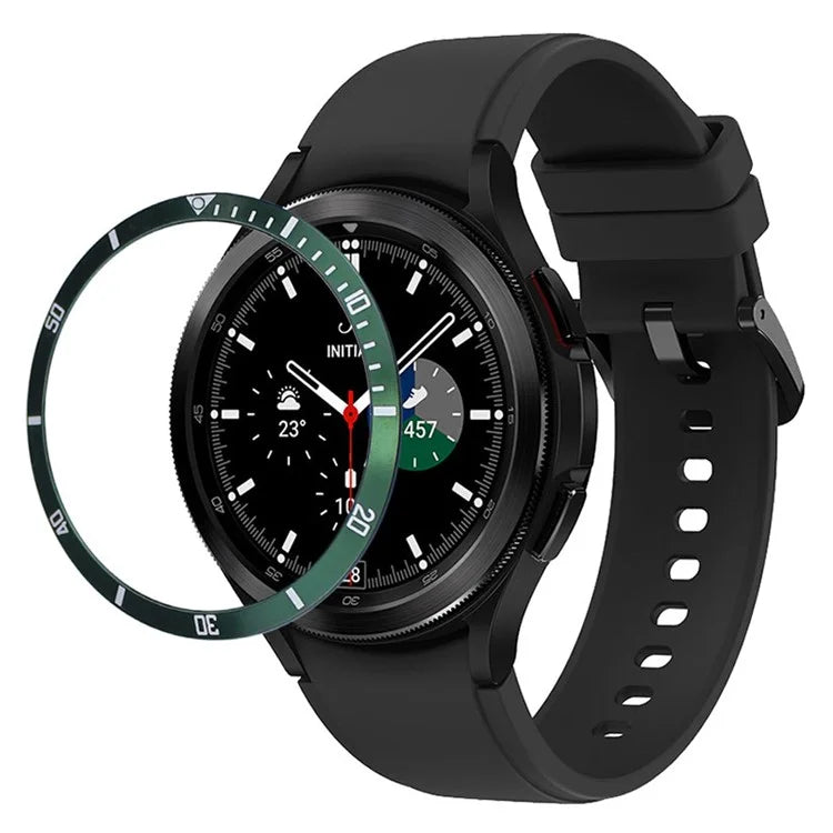 For Samsung Galaxy Watch7  /  Watch6  /  Watch5  /  Watch4  /  44mm Watch Bezel Ring Zinc Alloy Dial Bezel Adhesive Frame Ring Cover
