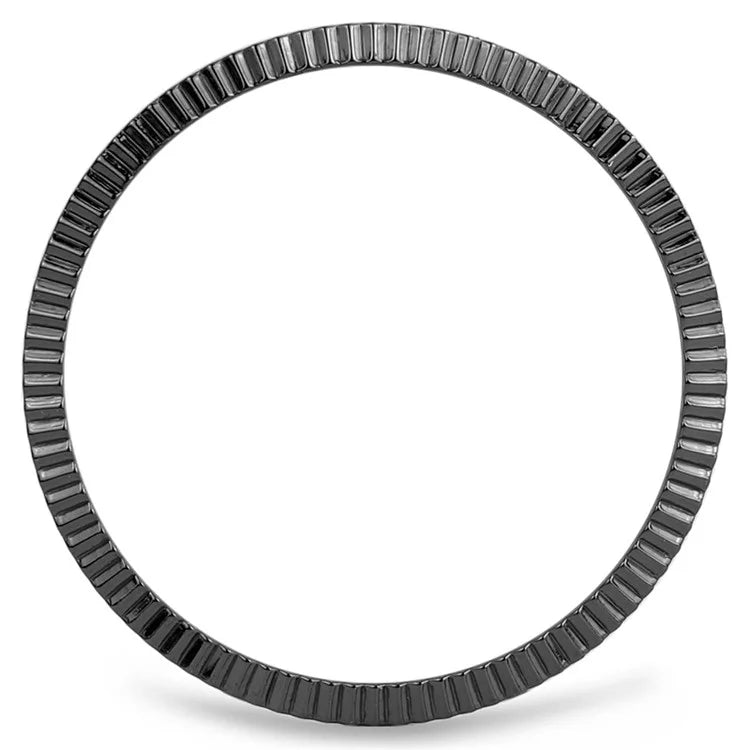 For Samsung Galaxy Watch6 Classic 47mm Bezel Ring Zinc Alloy Wave Pattern Bezel Adhesive Frame Cover