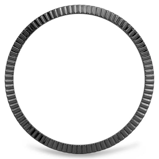 For Samsung Galaxy Watch6 Classic 47mm Bezel Ring Zinc Alloy Wave Pattern Bezel Adhesive Frame Cover