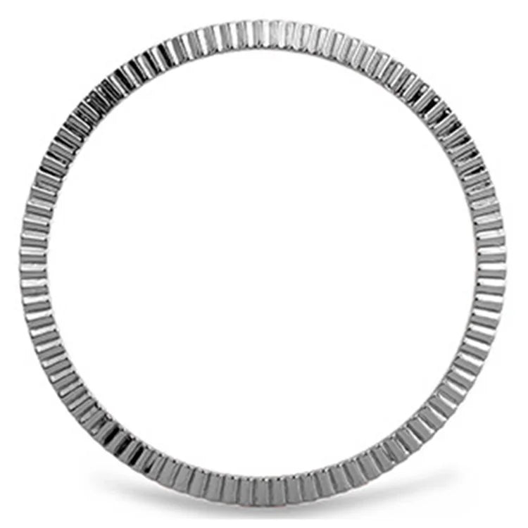 For Samsung Galaxy Watch6 Classic 47mm Bezel Ring Zinc Alloy Wave Pattern Bezel Adhesive Frame Cover