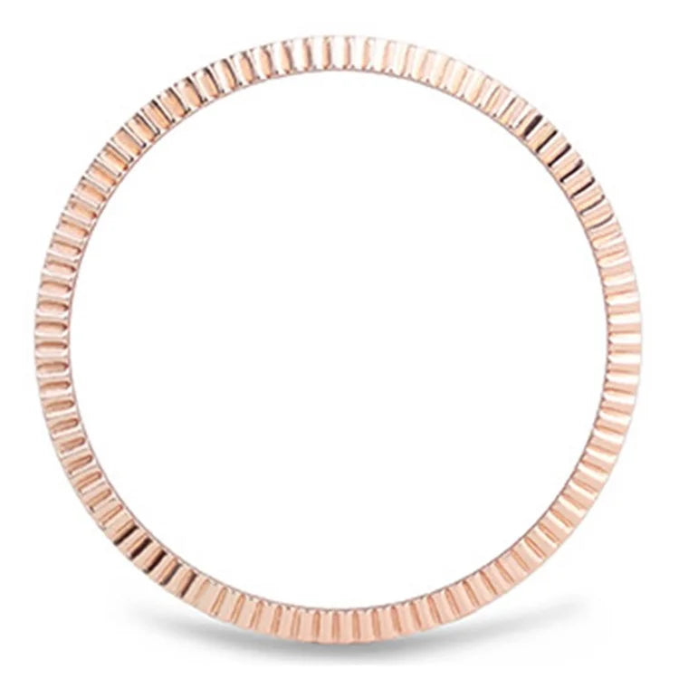 For Samsung Galaxy Watch6 Classic 43mm Bezel Ring Zinc Alloy Wave Pattern Bezel Adhesive Frame Cover