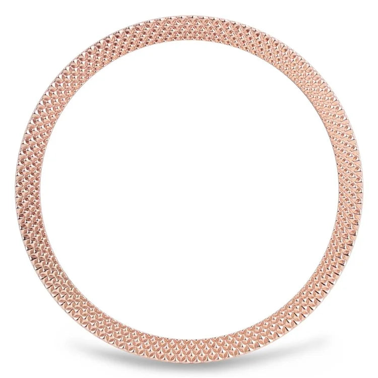 For Samsung Galaxy Watch6 Classic 47mm Bezel Ring Zinc Alloy Rhombus Pattern Bezel Adhesive Frame Cover