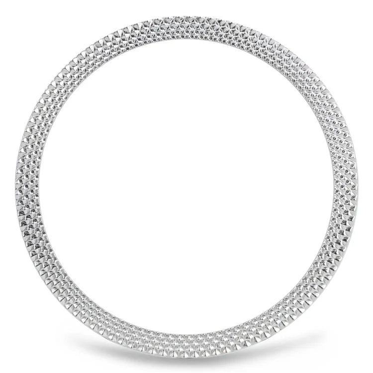 For Samsung Galaxy Watch6 Classic 47mm Bezel Ring Zinc Alloy Rhombus Pattern Bezel Adhesive Frame Cover