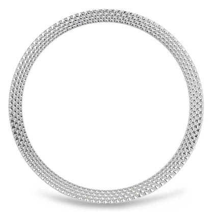 For Samsung Galaxy Watch6 Classic 47mm Bezel Ring Zinc Alloy Rhombus Pattern Bezel Adhesive Frame Cover