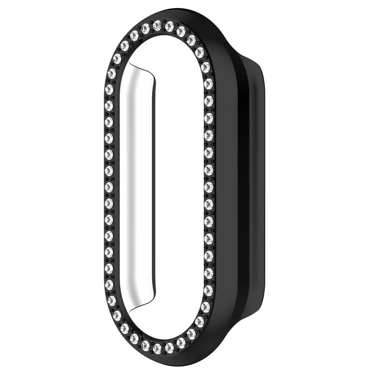 For Xiaomi Mi Band 9 / 9 NFC Rhinestone Decor Hollow-Out Cover PC Watch Frame Case