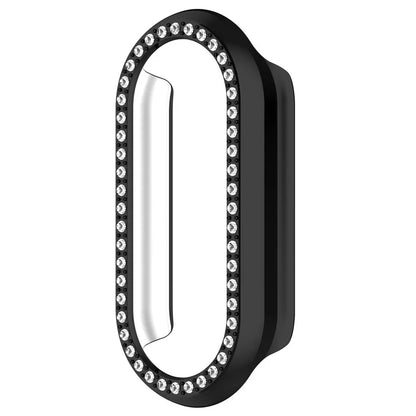 For Xiaomi Mi Band 9 / 9 NFC Rhinestone Decor Hollow-Out Cover PC Watch Frame Case