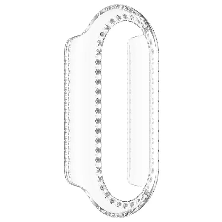 For Xiaomi Mi Band 9 / 9 NFC Rhinestone Decor Hollow-Out Cover PC Watch Frame Case
