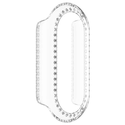For Xiaomi Mi Band 9 / 9 NFC Rhinestone Decor Hollow-Out Cover PC Watch Frame Case