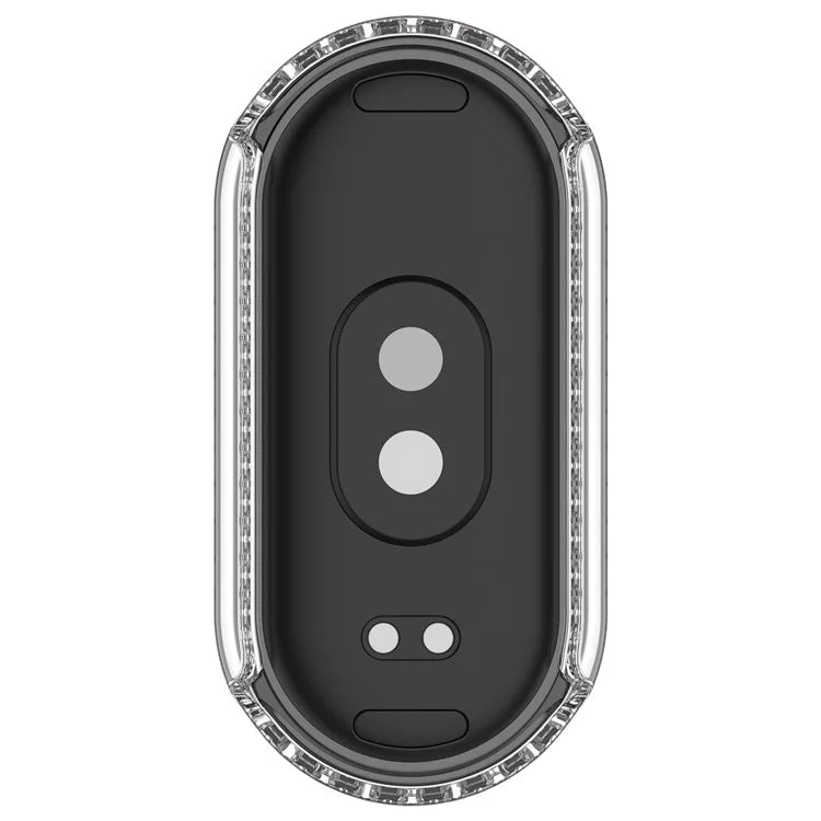 For Xiaomi Mi Band 9 / 9 NFC Rhinestone Decor Hollow-Out Cover PC Watch Frame Case