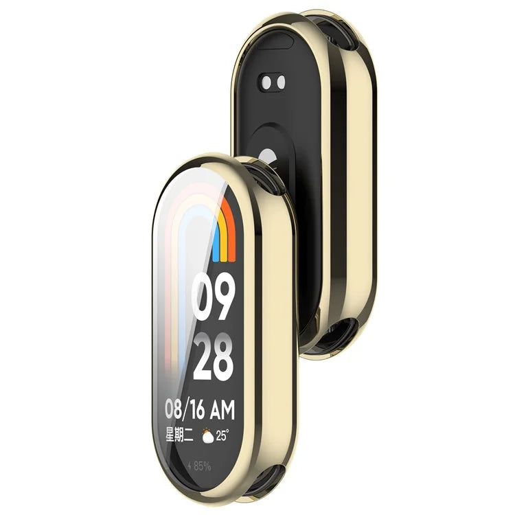 For Xiaomi Smart Band 8 / Mi Band 9 / 9 NFC Electroplating Full Protection Cover TPU Watch Frame Case