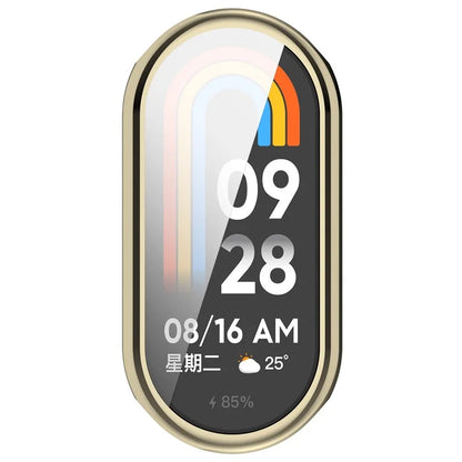 For Xiaomi Smart Band 8 / Mi Band 9 / 9 NFC Electroplating Full Protection Cover TPU Watch Frame Case