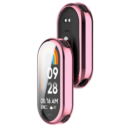 For Xiaomi Smart Band 8 / Mi Band 9 / 9 NFC Electroplating Full Protection Cover TPU Watch Frame Case