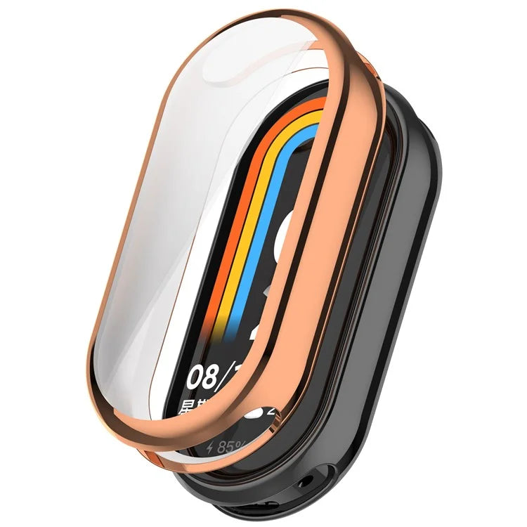 For Xiaomi Smart Band 8 / Mi Band 9 / 9 NFC Electroplating Full Protection Cover TPU Watch Frame Case