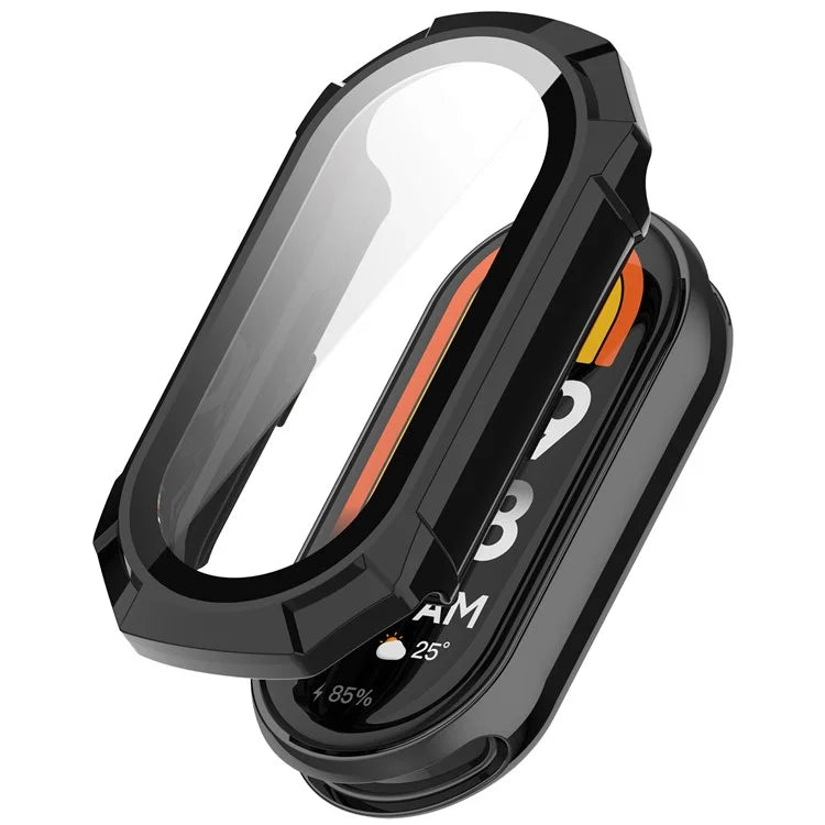 For Xiaomi Mi Band 9 NFC / Mi Band 9 Anti-Scratch Hard PC Watch Case with Tempered Glass Film