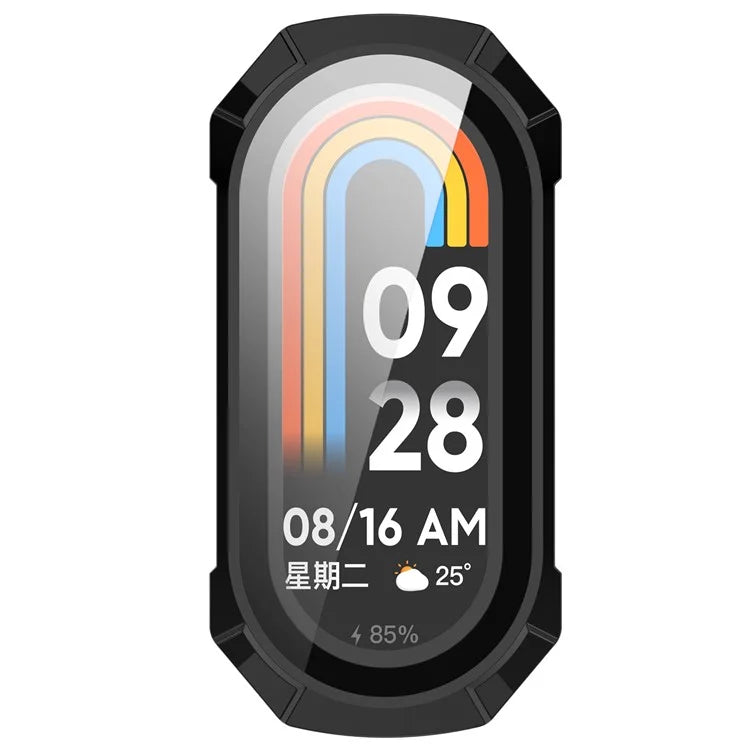 For Xiaomi Mi Band 9 NFC / Mi Band 9 Anti-Scratch Hard PC Watch Case with Tempered Glass Film