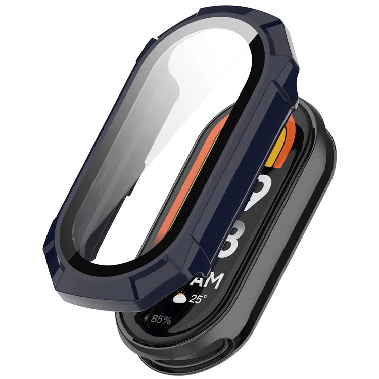 For Xiaomi Mi Band 9 NFC / Mi Band 9 Anti-Scratch Hard PC Watch Case with Tempered Glass Film