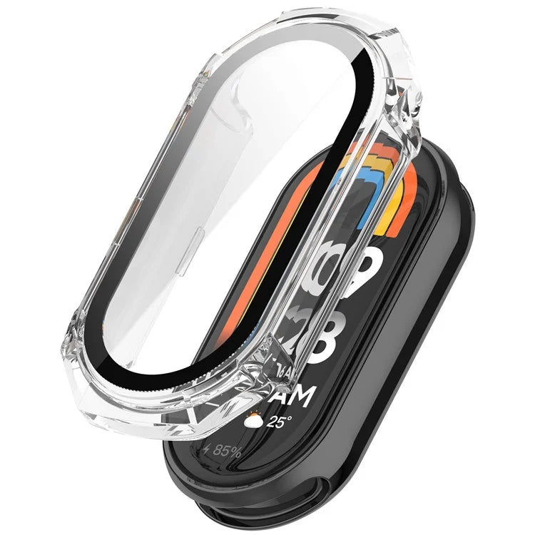 For Xiaomi Mi Band 9 NFC / Mi Band 9 Anti-Scratch Hard PC Watch Case with Tempered Glass Film