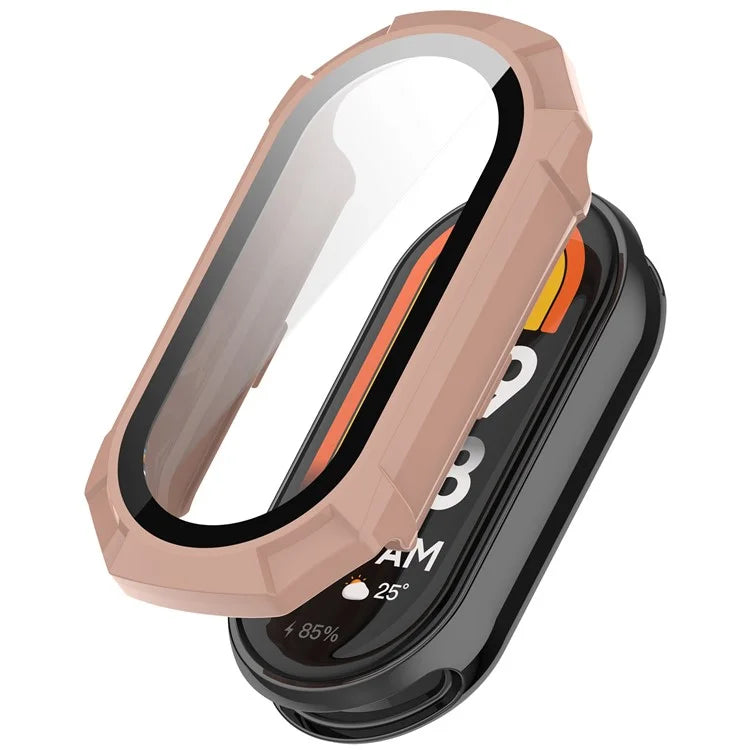 For Xiaomi Mi Band 9 NFC / Mi Band 9 Anti-Scratch Hard PC Watch Case with Tempered Glass Film