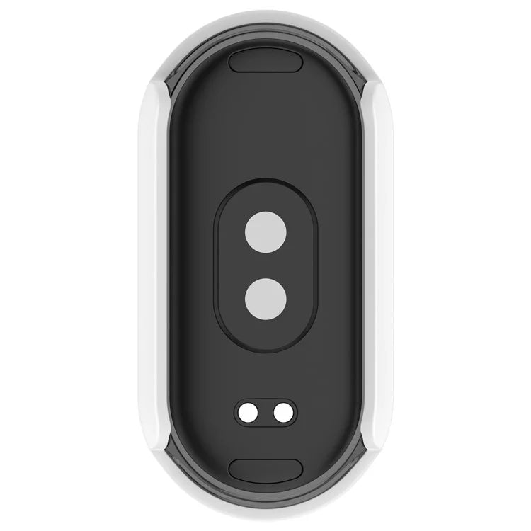 For Xiaomi Mi Band 9 / 9 NFC Glossy PC Cover Watch Frame Case with Tempered Glass Screen Film