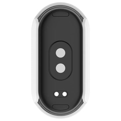 For Xiaomi Mi Band 9 / 9 NFC Glossy PC Cover Watch Frame Case with Tempered Glass Screen Film