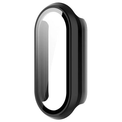For Xiaomi Mi Band 9 / 9 NFC Glossy PC Cover Watch Frame Case with Tempered Glass Screen Film