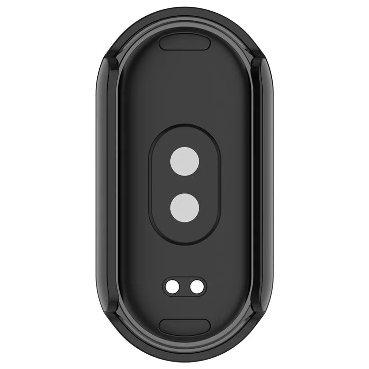 For Xiaomi Mi Band 9 / 9 NFC Glossy PC Cover Watch Frame Case with Tempered Glass Screen Film