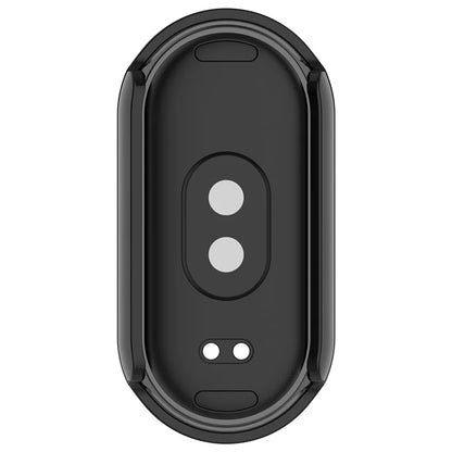 For Xiaomi Mi Band 9 / 9 NFC Glossy PC Cover Watch Frame Case with Tempered Glass Screen Film