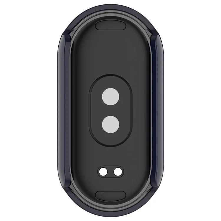 For Xiaomi Mi Band 9 / 9 NFC Glossy PC Cover Watch Frame Case with Tempered Glass Screen Film