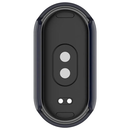 For Xiaomi Mi Band 9 / 9 NFC Glossy PC Cover Watch Frame Case with Tempered Glass Screen Film