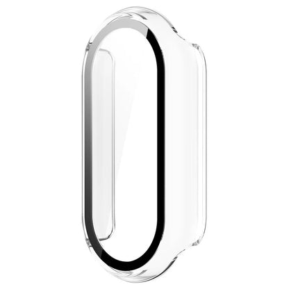 For Xiaomi Mi Band 9 / 9 NFC Glossy PC Cover Watch Frame Case with Tempered Glass Screen Film