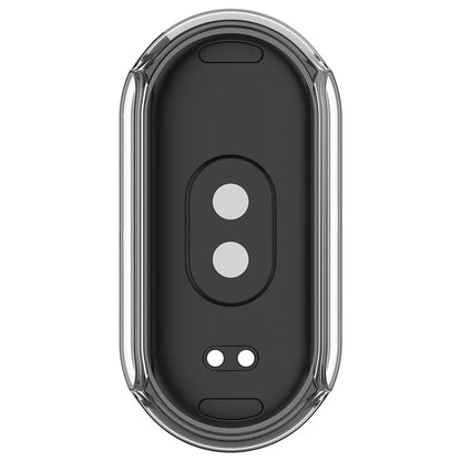 For Xiaomi Mi Band 9 / 9 NFC Glossy PC Cover Watch Frame Case with Tempered Glass Screen Film