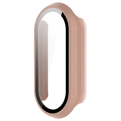 For Xiaomi Mi Band 9 / 9 NFC Glossy PC Cover Watch Frame Case with Tempered Glass Screen Film