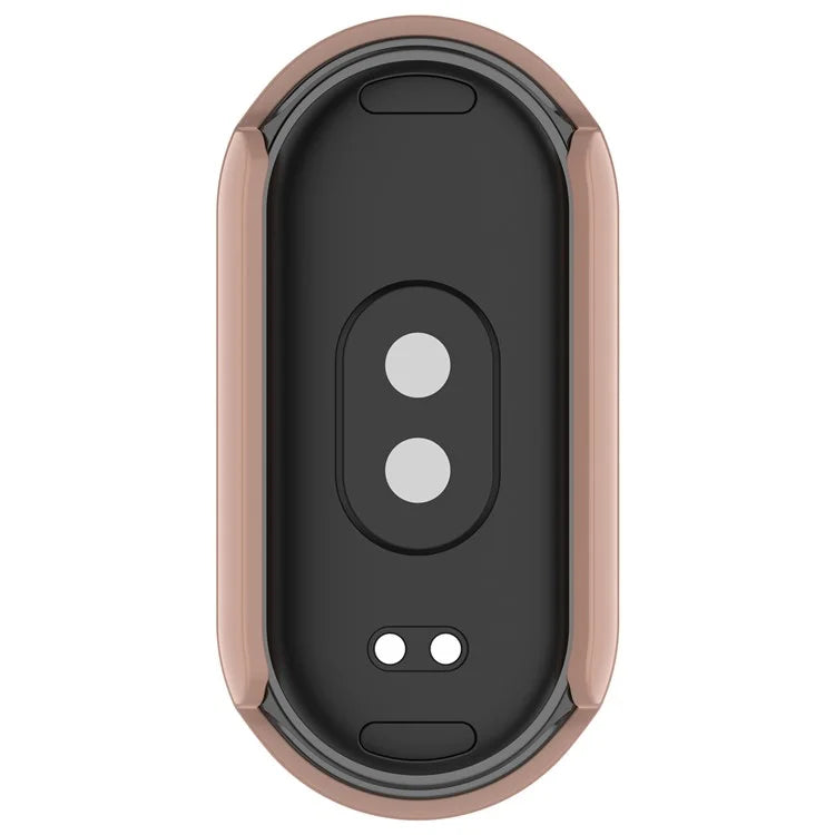 For Xiaomi Mi Band 9 / 9 NFC Glossy PC Cover Watch Frame Case with Tempered Glass Screen Film