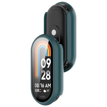 For Xiaomi Mi Band 9 / 9 NFC Glossy PC Cover Watch Frame Case with Tempered Glass Screen Film