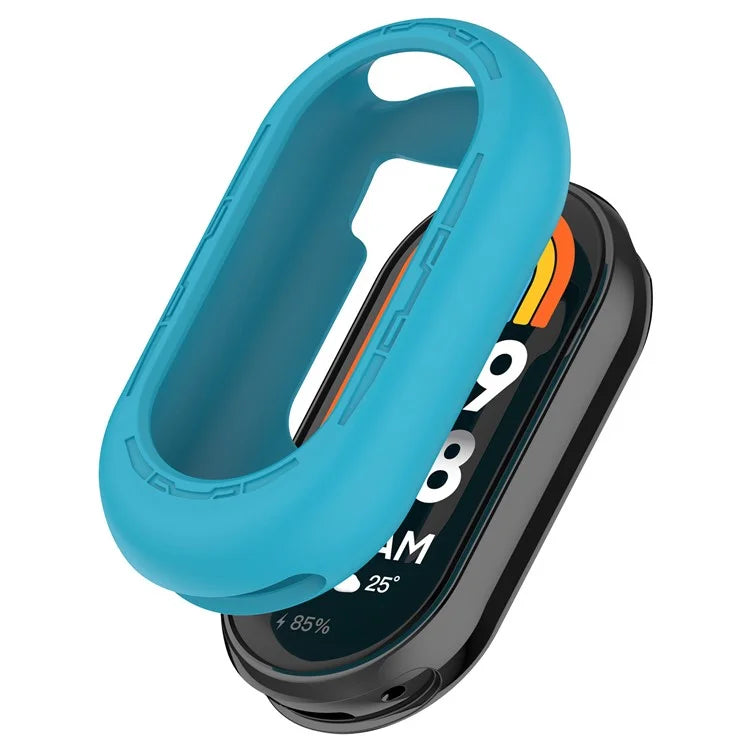 For Xiaomi Mi Band 9 / 9 NFC Silicone Watch Case Anti-collision Protection Frame