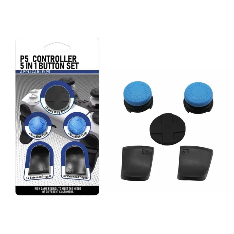 HONSON PS5309 For Sony PS5 / PS5 Slim Game Controller L2 R2 Button Extension Joystick Grip Riser Cap