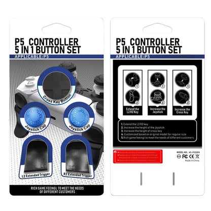 HONSON PS5309 For Sony PS5 / PS5 Slim Game Controller L2 R2 Button Extension Joystick Grip Riser Cap