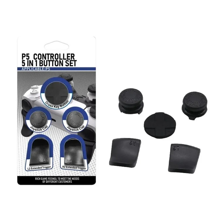 HONSON PS5309 For Sony PS5 / PS5 Slim Game Controller L2 R2 Button Extension Joystick Grip Riser Cap