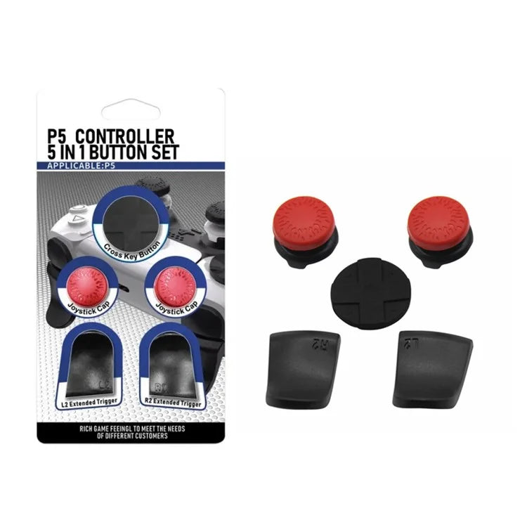 HONSON PS5309 For Sony PS5 / PS5 Slim Game Controller L2 R2 Button Extension Joystick Grip Riser Cap