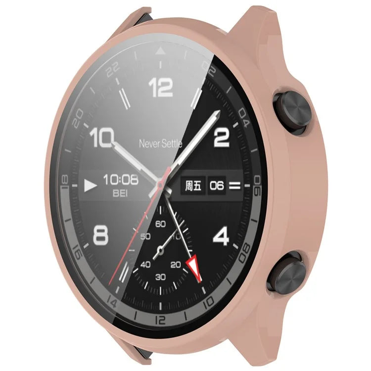 For OnePlus Watch 2R Case Hard PC Full Protective Watch Cover with Tempered Glass Film