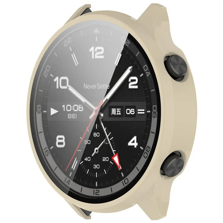 For OnePlus Watch 2R Case Hard PC Full Protective Watch Cover with Tempered Glass Film