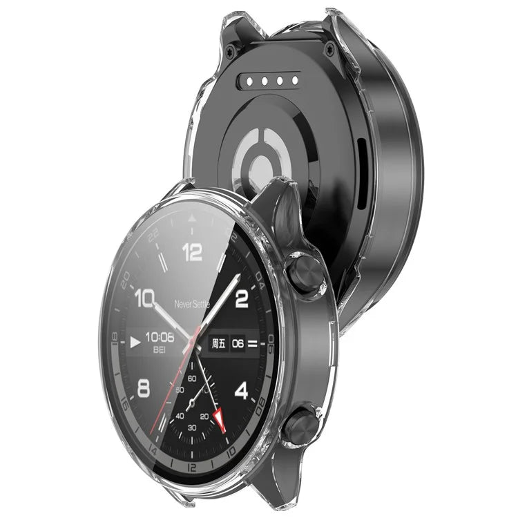For OnePlus Watch 2R Case Hard PC Full Protective Watch Cover with Tempered Glass Film
