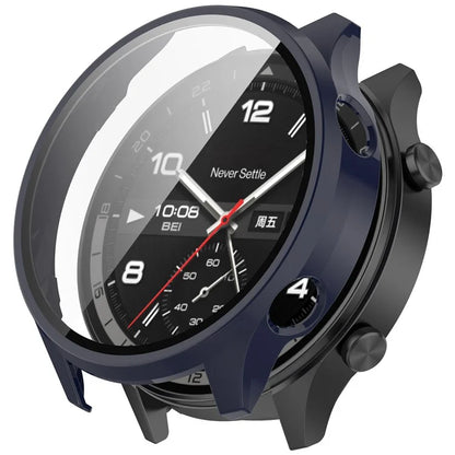 For OnePlus Watch 2R Case Hard PC Full Protective Watch Cover with Tempered Glass Film