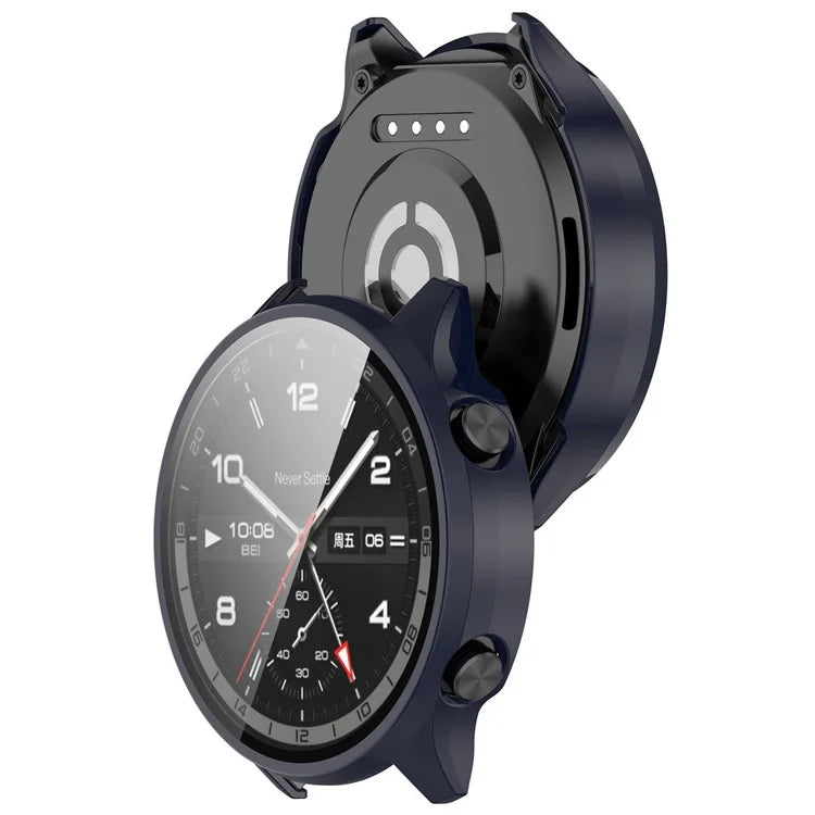 For OnePlus Watch 2R Case Hard PC Full Protective Watch Cover with Tempered Glass Film