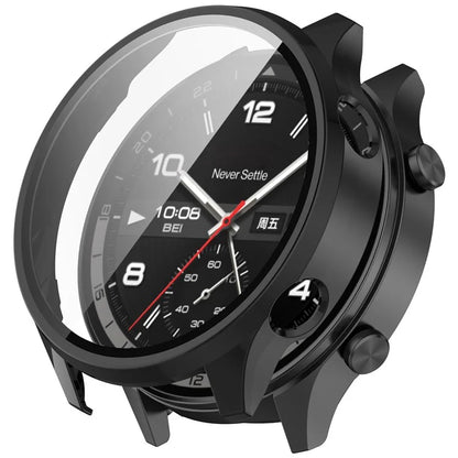 For OnePlus Watch 2R Case Hard PC Full Protective Watch Cover with Tempered Glass Film